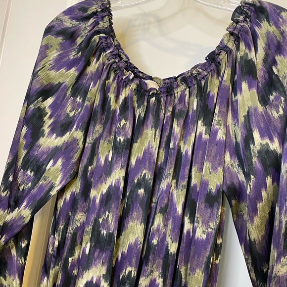 MICHAEL Michael Kors silky multicolor Peplum blouse - Picture 4 of 8